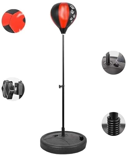 Boxsack höhenverstellbarer freistehender Boxsack Speed Ball Starke langlebige Feder widersteht harten Schlägen für Stressabbau Fitness