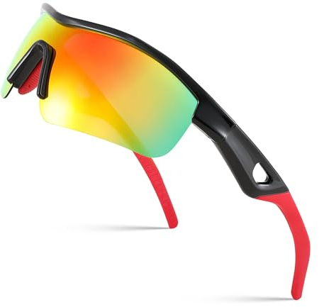 FEISEDY Sport Sonnenbrille Polarisiert Herren Damen Fahrradbrille Verspiegelt für Radfahren Angeln Fahren Laufen mit UV400 Schutz B2372