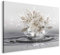 murando - Quadro Lilie Eleganti e Acqua 120x80 cm 1 Pezzo - Stampa su Tela in TNT Grande - Quadri Moderni Soggiorno Grandi - Stampe da Parete Murale Arte Moderno Pittura Fiori Bianchi - b-C-10350-b-a