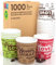 LoveCUP Lot de 1000 verres en papier pour café 65 ml Mix écologiques biodégradables jetables petits emporte-pièces