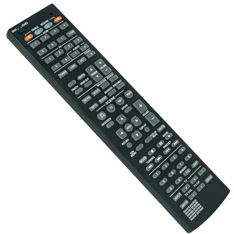 RAV472-ZA23820 RAV501-ZF26990 RAV505-ZF27030 RAV506-ZF27040 RAV507-ZF27050 Replacement Remote Control -ALLIMITY- Compatible with Yamaha AV Receiver Remote Control HTR-6066 RX-A73