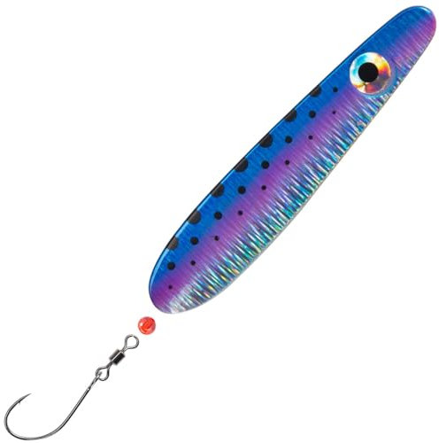 Troutwerk Inline Blinker 22g 7,4cm - Meerforellenblinker, Troutwerk Farbe:blau/pink/silberfarben