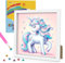 GHHKUD Diamond Painting Kinder Mit Rahmen - Einhorn Diamant Bilder Set für Mädchen 8-12 Jahre - Mit Geschenkbox 18x18cm