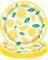 Assiette en Papier au Citron en or 7 Pouces, 16 Pièces Plaques de Fruits de Dessert, Vérification de la Fête pour L'été, le Pique-nique, le Déjeuner et le Dîner