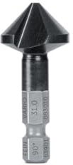 FEIN VARIO 90° Kegelsenker 31.0 mm (M14), hoher Materialfestigkeit, geeignet für unlegierte und legierte Stähle, Aluminium, Messing