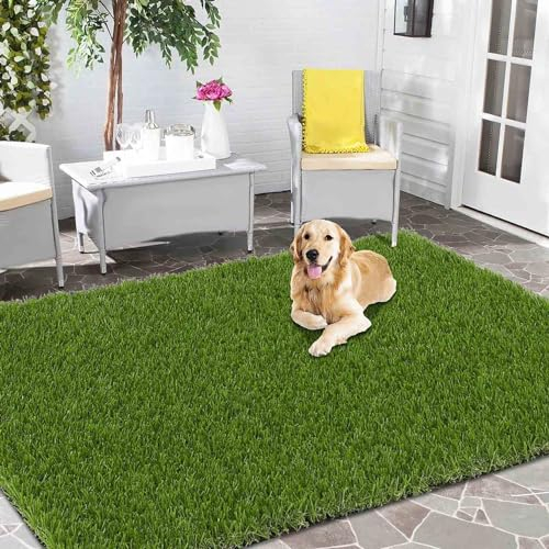 5m x 2m | 30mm Pile Height Artificial Grass | High Density Fake Turf | Cheap Natural & Realistic Looking Garden Lawn for Outdoor