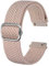 BISONSTRAP Bracelets de Montre en Nylon 18mm, Bracelet de Tressé Réglable pour Hommes et Femmes, Rose avec Boucle Argentée