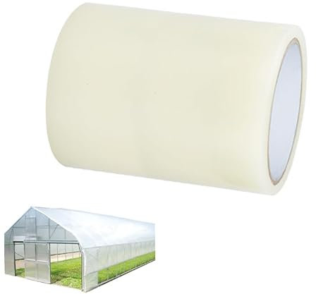 Greenhouse Repair Tape, High Strength Waterproof UV Resistant Transparent Tape for Outdoor Polytunnel Damage Repair, Tarpaulin Repair Kit 10cm*10m (Transparent)