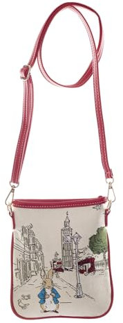 Signare Gobelin viktorianische Peter Rabbit in London Reisebrieftasche Schultertasche Handtasche mit verstellbarem und abnehmbarem Riemen, beige, Compact
