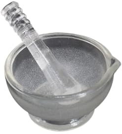 JCZVQPAB Stößel und Mörser Set 60 mm Stößel und Mörser aus massivem Glas, Mahlwerkzeug