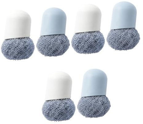 3 Sätze Reinigungskugel Haushaltsreinigung Spülbürste Schwämme Zum Reinigen Stahlschwamm Waschbeckenwäscher Geschirrwäscher Polyester-reinigungsbürste Küchenbürste 2 Stück * 3 Amosfun