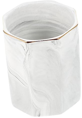 DIYEAH Pot à Crayons Marbre Pot à Crayons Pour Bureau Organiseur à Stylos De Bureau Décoration