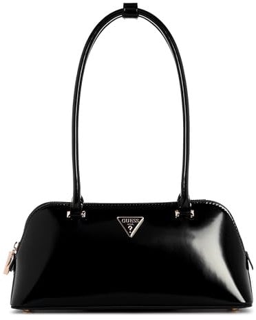 GUESS Damen Arnela Schultertasche Umhängetasche, Schwarz