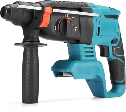 Akku Bohrhammer 18V, Akku Bohrhammer für Makita 18V Akku-Kompakt, 4800 BPM, 1000 U/min, 1J Schlagenergie, 27mm Bohrdurchmesser, Stechhammer für Beton Ohne Akku & Ladegerät