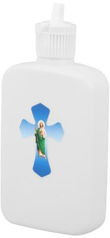 Warmhm Bouteille d'eau Bénite pour Croix Religieuse, Rangement Décoratif pour Confirmation De Baptême, Récipient d'eau Bénite en Plastique pour Et Maison, Bouteille De Prière