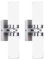 GLOBO 2er Set Wandlampe Spiegel Badezimmer Leuchte UP DOWN Strahler Feuchtraumleuchte Glas IP44 2-Flammig
