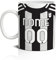 Tazza Tifoso Calcio Serie A Grafica Maglia Tifoso Milanista Interista Romanista Personalizzata con nome e numero Misura 23x11 in Ceramica Sublimatica (Tifoso Juventino)