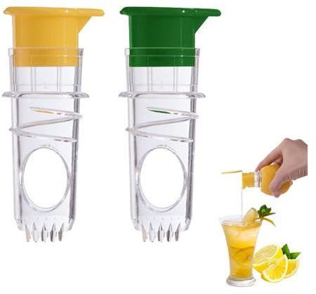 Bieiyhe 2 Pezzi Spremiagrumi Manuale Plastica, Spremi Limone Piccolo, Spremi Arance, Spremifrutta, Lemon Squeezer, Lime Squeezer, Schiaccia Limone, Spremi Limone a Mano, Spremi Limoni Cocktail per Bar