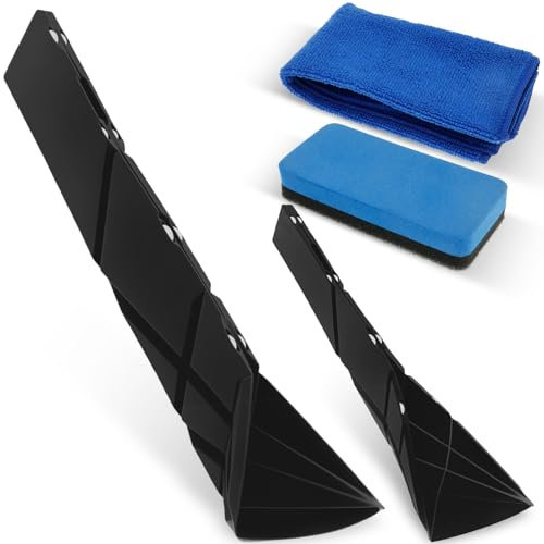 2Pcs Polygons Flat 3-in-1 Measuring Spoon Foldable Flat Spoons with 6 Different Size Polygons Measuring Spoon Magnetic Measuring Spoons Kitchen Gadget Utensils Scoop (Black)