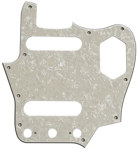 Für US Classic Player Jaguar Style Gitarre Pickguard Teile (4-lagig, elfenbeinfarbene weiße Perle)