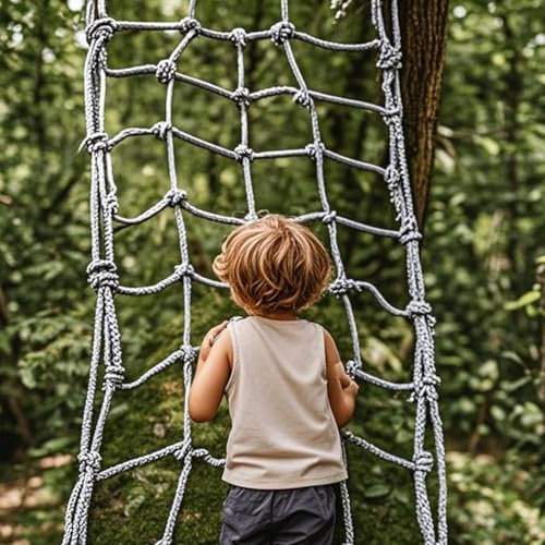 Amacthysh Climbing Net Cargo Netting Climbing Frame Net Outdoor Playground Rope Ladder Swing Sets Climb Net Cargo Nets Fence Nets Decor(Size:9.8x13.12ft,Color:16 mm)