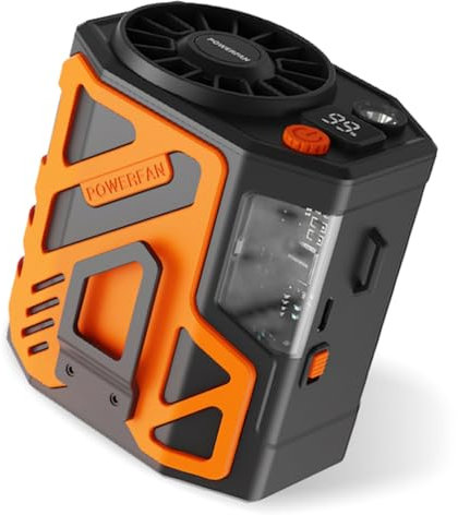 OBEST Portable Waist Fan, Strong Airflow with 100 Speeds, Personal Waist Clip Fan 4000Mah Battery, Hands-Free Shirt Wearable Belt for Outdoor Jobsite Camping Hiking Travel