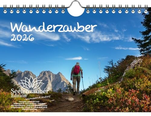Wanderzauber DIN A5 Kalender für 2026 Berge und wandern - Seelenzauber