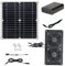 Ventilateur solaire avec batterie, 12 W, kit de ventilateur d'échappement solaire double pour serres, maison d'animaux domestiques, échappement, fenêtre d'échappement, 280 x 280 x 2,5 mm
