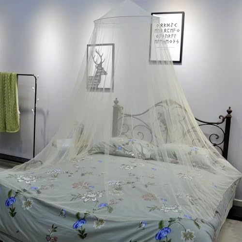 Weiße Kuppel Moskitonetz, Moskitonetz ohne Tür für Doppelbett, Faltbar & Tragbar für Indoor, Outdoor, Camping, Garten, Hof, Nachmittagstee, Reisen, Terrasse, Terrasse, Bettschutz
