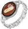 WoPail 20mm Bracelet à strass pour Samsung Galaxy Watch 7/FE/6/5/4 40 mm 44 mm. Bracelet métallique de remplacement pour Galaxy Watch 6/4 Classic pour femmes - Argent