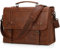RAINSMORE Aktentasche Herren Wasserdicht Umhängetasche Laptoptasche 18 Zoll Messenger Bag Vintage Arbeitstasche Männer für Geschäft Arbeit Schule Braun