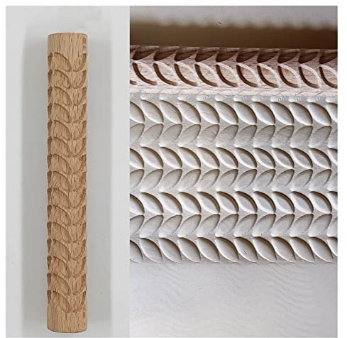 Pottery Tools Rouleau de boue, texture en bois, vagues, étoiles, galets, texture imprimée, argile polymère