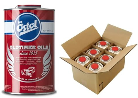 ÖSTOL Oldtimer Oil SAE 15W-50 – Das Original für echte Klassiker mineralisch für Oldtimer und Youngtimer mit Otto- oder Dieselmotor mit oder ohne Turbo - 6x1 Liter