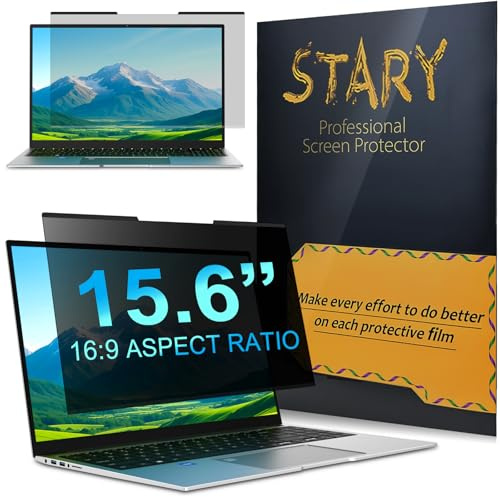 STARY Magnetischer Sichtschutzfolie Laptop 15,6 Zoll 16:9 abnehmbar | Blaulicht Blendschutz Sichtschutzfilter,15,6 Blickschutzfolie Displayschutz für Lenovo HP Dell Acer Samsung Asus