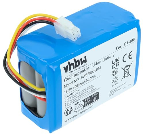 vhbw Akku kompatibel mit Ecovacs Goat G1-800W | GOAT GX, GOAT O1200 RTK, GOAT O800 RTK Rasenroboter Rasenmäher (4000mAh 18,5V Li-Ion)