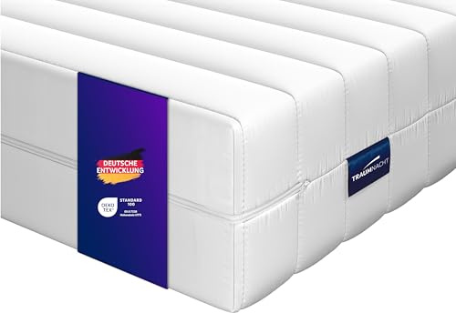 Traumnacht Classic Duo XXL Kaltschaummatratze 7-Zonen H2/H3 160x200 22 cm | orthopädisch • ergonomische 7-Zonen • atmungsaktiv • Bezug waschbar • 2-in-1 Duo H2/H3 • wendbar • Öko-Tex • deutsche Marke