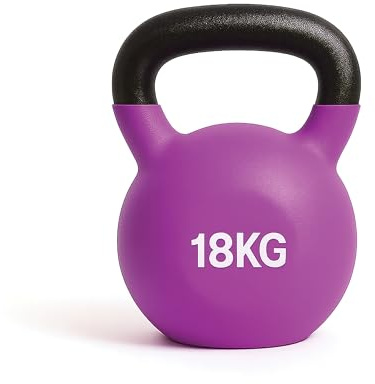 Bestfor Neoprene Kettlebell Cast Iron Weight with Non Slip Coating Ergonomic Handle Flat Base for Strength Training Fitness Home Gym Workout Equipment