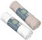 Babycalin lot de 2 Draps Housse Blanc/Taupe 60 x 120 cm