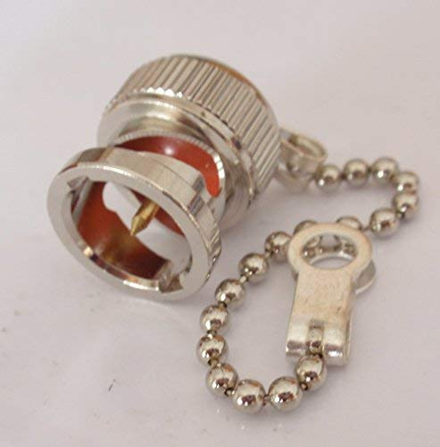 Saide 5 x BNC RF-Anschluss Dust Cap Plug Stecker mit Stecker Pin Gerade mit Schlüsselanhänger für BNC Buchse Jack-Anschluss 5 Stück