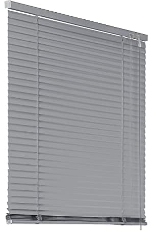 Deco4Me Alu Jalousie mit Bohren für Wand- & Deckenmontage (Silber, 120 x 175 cm) - Fenster Rollo mit Aluminium-Lamellen 25 mm breit - Venetian Blinds, Jalousetten, Lamellenjalousie, Lamellenrollo