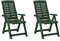 Mojawo 2 STK. Bequeme Klappstühle, Campingsessel für Camping, Terrasse, Garten und Balkon - 5-Fach Verstellbarer Gartenstuhl - witterungsbeständiger Positionssessel - Grün