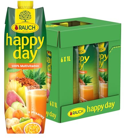 Rauch Happy Day Multivitamin Fruchtsaft, Vegan, 6er Vorratspack (6 x 1l)