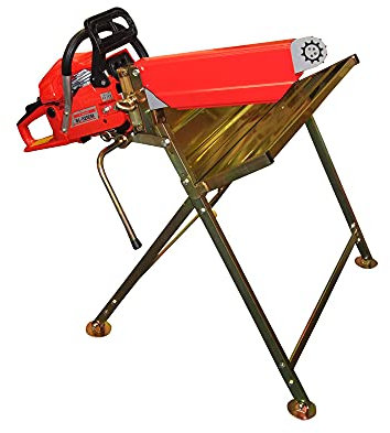 RocwooD Log Saw Horse Log Holder Folding Foldable Metal with Pivoting Chainsaw Clamp Adjustable Outdoor Cutting Fire Wood Support Bench Workbench Galvanised