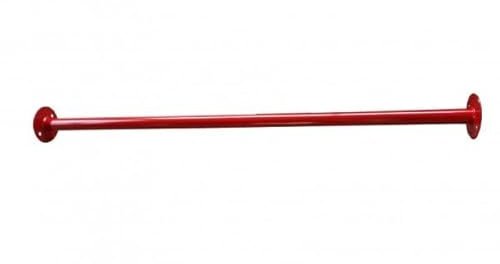 Niro Sportgeräte Reckstange Turnstange Turnreck Outdoor Garten, Metall, pulverbeschichtet, witterungsbeständig, bis 130 kg, 78 cm, 122 cm und Wunschlänge, (Rot, Wunschlänge)