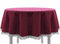 EXKLUSIV HEIMTEXTIL Gartentischdecke mit Fransen Tischdecke Classic Outdoor PVC Weichschaum rutschhemmend für Garten, Balkon, Terrasse 150x210 cm oval Bordeaux