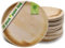 GoBeTree Assiettes Jetables en Feuille de Palmier, 25 Assiettes Rondes de 25 cm pour Barbecues, Pique-niques, Similaires au Bambou, Plus Résistantes que les Assiettes en Papier