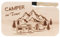 Spruchreif | Holz-Brotzeitbrett mit Messer und Gravur „Camper on Tour!“ | Perfekte Geschenkidee für Camper & Outdoor-Fans | Ideal für Frühstück & Brotzeit unterwegs