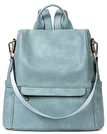 Cluci Damen-Rucksack, Geldbörse, modisches Leder, groß Designer-Reisetasche, Damen-Schultertasche
