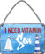 schilderkreis24 Blechschilder Kollektion 18x12cm – Nordsee, Ostsee & Meer: Dekoration & Geschenkideen mit maritimen Sprüchen (I Need Vitamin SEA)