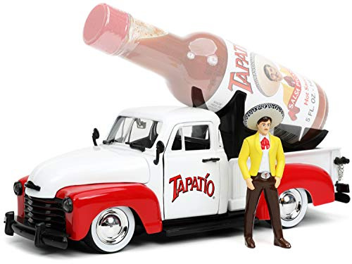 Jada 1:24 Druckguss 1953 Chevy Pickup mit Tapatio Flaschenhalter & Figur